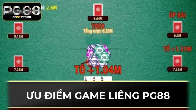 Ưu điểm khi chơi Liêng PG88